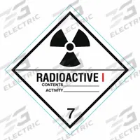 APPROVED VENDOR DOT Container Label: Radioactive I, 4 in x 4 in, 4 in Label Ht, Vinyl, Label, 250 PK (MPN 8W352). Key specifications — Brand: APPROVED VENDOR; Message: Radioactive I.