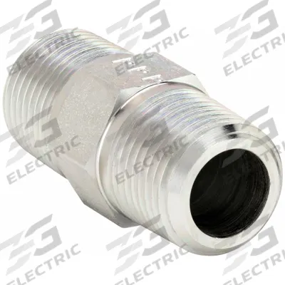 PARKER Metal Pipe Straight: Straight, Steel, 3/8 in x 3/8 in - Hydraulic Threaded Extreme-Pressure Pipe Fittings