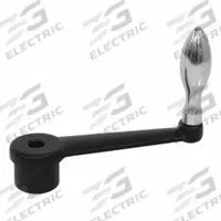 JW WINCO Crank Handle: Cast Iron w/ Steel Grip, 10 mm Bore Dia, 125 mm Handle Lg (MPN 10MC17/F). Key specifications — Brand: JW WINCO.