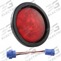 GROTE Stop/Turn/Tail Light: LED, Stop Light, Red, Round, 4 5/16 in Overall Dia, 4 5/16 in Overall Ht (MPN 53452). Key specifications — Electrical Connection: Pigtail; Brand: GROTE; Installation Type: Permanent; Lens Color: Red; Mount Type: Grommet; Lighting Technology: LED; Light Type: Stop Light.