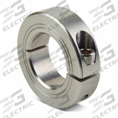 RULAND MANUFACTURING Shaft Collar: 1-Piece, Metric with Inch Bore, Round, Clamp-On - Stainless Steel Shaft Collars