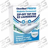 CLEANREST Bedbug Barrier: Full XL, 80 in Overall Lg, 54 in Overall Wd, White, Waterproof, Polyester (MPN 845168017800). Key specifications — Brand: CLEANREST; Cover Material: Polyester; Mattress Pad Material: Polyester Blend.