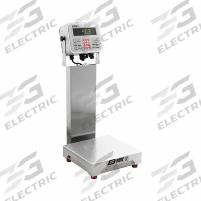 B-TEK Food Scale: 12 in Weighing Surface Dp, 12 in Weighing Surface Wd, 26 in Overall Ht - Food Scales