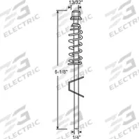 APPROVED VENDOR Pivot Pin: 6 1/8 in Lg, 21/32 in Wd, 50 lb Max Wt, 5 PK (MPN 1-224-5). Key specifications — Product Type: Pivot Pin; Brand: APPROVED VENDOR.