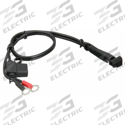 BATTERY TENDER Fused Ring Terminal Harness: Ring Terminal Accessory Cable, 16 ga Wire Size - Battery Cables