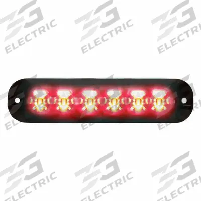 CODE 3 Warning Light: Emergency Vehicle Area Light, Red, 10.8 W Watt, Clear - Emergency Vehicle Area Lighting