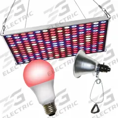 LED Grow Panel: Red, 120V AC, Bulb Included, LED, 2 ft Max Mounting Ht (MPN 602234). Key specifications — Voltage: 120V AC; Plant Growth Application: Vegetative Growth; Spectrum: Red; Brand: MIRACLE LED; Includes: Clamp-On Lamp.