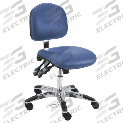 BENCHPRO Ergonomic Chair: Vinyl, Armless, Ht Range 17 in to 22 in, 19 in Seat Wd - Vinyl Lab Chairs