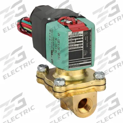 REDHAT Solenoid Valve: 2-Way, Normally Closed, 3/8 in Pipe Size, 24 to 120V AC/DC - 2-Way/2-Position, Normally Closed Solenoid Valves