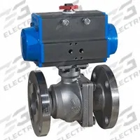 BONOMI Pneumatically Actuated Two-Way Ball Valve: 1 in, Stainless Steel, Flange x Flange, Two-Piece (MPN 8P766002-1-C1). Key specifications — Brand: BONOMI; Pilot Solenoid Voltage: 110V AC.