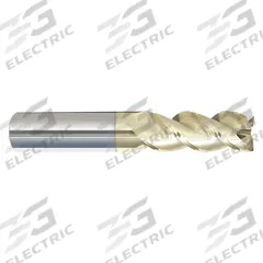 APPROVED VENDOR Corner Radius End Mill: Carbide, ZrN Coated, 3 Flute, 3/8" Mill Dia, 3" LOC, 6" OAL (MPN 283-373000D)