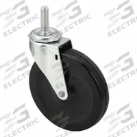 SHEPHERD CASTER Stem Caster: 5 in Wheel Dia., 1 in Wheel Wd, 5 3/4 in Mounting Ht, Swivel, Swivel (MPN PRE50748ZN-3R). Key specifications — Brand: SHEPHERD CASTER; Thread Size: 1/2"-13; Wheel Bearing Type: Plain; Wheel/Tread Color: Black; Roll Up: Swivel.