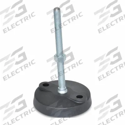 JW WINCO Male-End Leveling Mount: Swiveling Stud, M10 Thread Size, 50 mm - Swivel Male Leveling Mounts