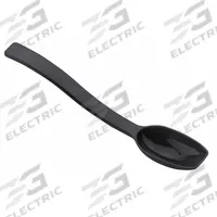 CAMBRO Serving Spoon: 8 1/8 in Overall Lg, 0.75 oz Capacity, Black, NSF Certified, Polycarbonate (MPN CASPO8CW110). Key specifications — Material: Polycarbonate; Brand: CAMBRO; NSF Certified: Yes.