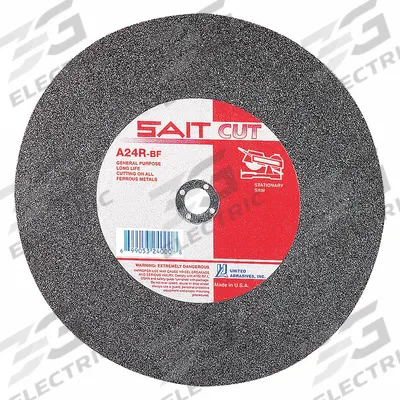 UNITED ABRASIVES-SAIT Abrasive Cut-Off Wheel: Type 1, 16" x 5/32" x 1", Aluminum Oxide, 24 Grit - General Purpose Cut-Off Wheels for Carbon & Stainless Steel