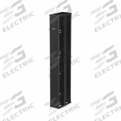 PANDUIT Vertical Dual-Sided Manager: Vertical, 45 U, Dual Side Sides, 83 7/8 in Overall Ht, Steel (MPN PR2VD10). Key specifications — Color: Black; Includes: (2) Doors; Orientation: Vertical; Brand: PANDUIT; Material: Steel; Number of Sides: Dual Side; Product Type: Dual-Sided Manager.