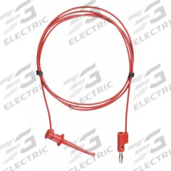 POMONA Test Leads: Red Electrical Current Color, Test Clip, Banana Plug, 5 ft Lg, PVC (MPN 3782-60-2). Key specifications — Brand: POMONA.