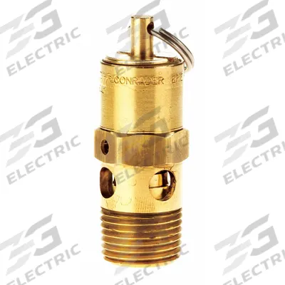 CONRADER Safety Valve: Hard Seat, 3/8 in (M)NPT Inlet (In.), 1/4 in (F)NPT Outlet (In.) - Hard Seat Pneumatic Safety Valves