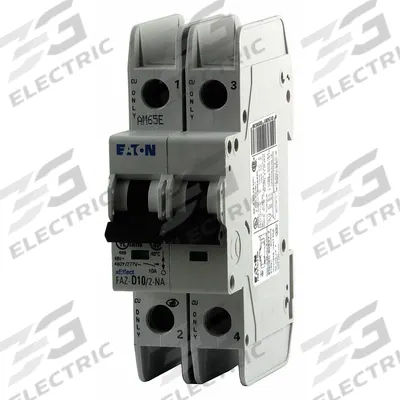 EATON Miniature Circuit Breaker: 30 A Amps, 48/96V DC, 10kA at 277/480V AC, Screw Clamp - C-Curve, 2-Pole UL489 DIN Rail-Mount Miniature Circuit Breakers