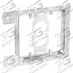 NVENT CADDY Communication Mounting Bracket: Steel, Silver, For 2 Gangs, 5.8 in Overall Wd (MPN MP2S). Key specifications — Brand: NVENT CADDY; For Number of Gangs: 2; Accessory Type: Low-Voltage Mounting Plate; Color: Silver; Material: Steel.