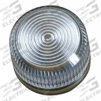 EATON Pilot Light Lens: 30 mm Panel Mounting Hole Dia, Clear, Fresnel, Incandescent/LED, 10250T (MPN 10250TC5N). Key specifications — Brand: EATON; Compatible with Series: 10250T; Lens Material: Plastic.