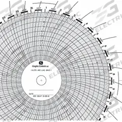 GRAPHIC CONTROLS Circular Paper Chart: Mercury Instruments, 0 to 100, MCI 31D-P 0-100-8, 100 PK. Key specifications — Brand: GRAPHIC CONTROLS; Units Measured: Generic Number Units.