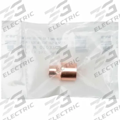 STREAMLINE Sweat Fitting Coupling: 1 in CTS x 3/8 in CTS, Cup x Cup, Dimple Center Stop - Clean & Bagged Wrot Copper Tube Fittings