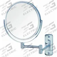 SEE ALL Makeup Mirror: Round, Glass, 13 in Overall Ht, 11 in Overall Wd, 3 in Overall Dp, Wall, 7X (MPN JNSA897). Key specifications — Brand: SEE ALL INDUSTRIES; Frame Material: Metal; Frame Finish: Nickel; Frame Color: Silver; Mirror Edge Style: Polished Edge; Lighted: No.