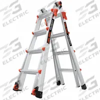 LITTLE GIANT Combination Ladder: 6 Configurations, Aluminum, 300 lb Load Capacity, 31 lb Wt (MPN 15417-001). Key specifications — Brand: LITTLE GIANT; Included Features: Trestle Brackets.