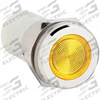 APPROVED VENDOR Flush Panel Light: 16 mm Panel Mounting Hole Dia, LED, Yellow, Flush Head, H16 (MPN 24M174). Key specifications — Brand: APPROVED VENDOR; Electrical Connection: 0.11 Male Quick Disconnect.