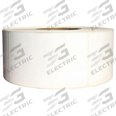 APPROVED VENDOR Barcode Printer Label: 4 in Label Wd, 8 in Label Ht, White, 3 in Core Dia. - Industrial Direct Thermal Labels