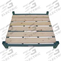 APPROVED VENDOR Stack Rack Base: 48 in x 48 in x 9 in, Wood Decking, 2,000 lb Load Capacity, Steel (MPN BB2-4848HW). Key specifications — Material: Steel; Brand: APPROVED VENDOR; Decking Style: Wood; Color: Gray; Finish: Powder Coated.