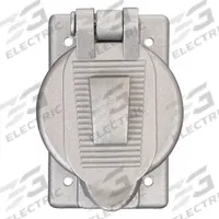 HUBBELL WIRING DEVICE-KELLEMS Weatherproof Cover: Cast Aluminum, Duplex Receptacles, 1 Gangs (MPN HBL7770). Key specifications — Brand: HUBBELL WIRING DEVICE-KELLEMS; Color: Aluminum; Compatible with Product Type: Duplex Receptacles; Mounting Orientation: Vertical.