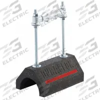 DURA-BLOK Pipe Support Block: Rubber Base, Electroplated Cast Iron, 6 in Overall Lg, 12 in (MPN DBR10-12). Key specifications — Support Material: Cast Iron; Base Material: Rubber; Base Size: 6 in L x 9.6 in W; Brand: DURA-BLOK.