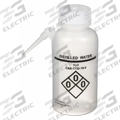APPROVED VENDOR Wash Bottle: 250 mL, Distilled Water, Wide, Integrated Spout Spout - Wide Mouthed Integrated Spout Wash Bottles