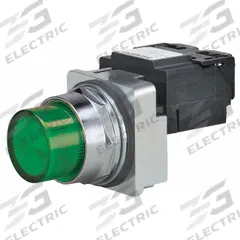 SIEMENS Pilot Light: 30 mm Panel Mounting Size, Green, Incandescent, Class 52 Series (MPN 52PL4G3). Key specifications — Series: Class 52; Brand: SIEMENS; Includes Push-To-Test: No Push-To-Test Included.