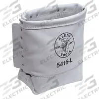 KLEIN TOOLS Tool Pouch: For 3 in Belt Wd - Max, 1 Pockets, White, Leather (MPN 5416L). Key specifications — Closure Type: Open Top; Color: White; Brand: KLEIN TOOLS.