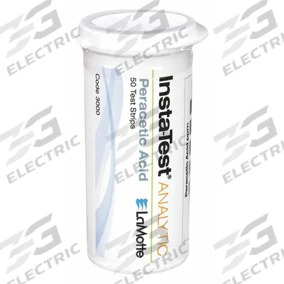 LAMOTTE Test Strips: Peracetic Acid, 0 to 160 ppm Peracetic Acid, Strip, 50 Tests - Single-Parameter Test Strips