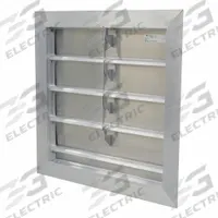 Manual Damper: For 20 in Fan, For 20 in Nominal Duct Dia, 4, 20 in H, 20 in W, 2 1/4 in D, Aluminum (MPN SR3220X20). Key specifications — Airflow Direction: Horizontal; Blade Type: Flat Blade; Brand: CANARM.