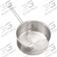 CRESTWARE Stock Pot: 10 1/8 in Dia, 5 qt Capacity, 4 1/8 in Overall Ht, Stainless Steel (MPN SSSAU5)