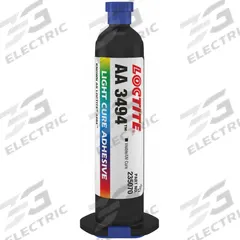 LOCTITE UV Cure Adhesive: AA 3494, UV Cured, 25 mL, Syringe, Clear, Thick Liquid (MPN 235070). Key specifications — Series: AA 3494; Cured Color: Clear.