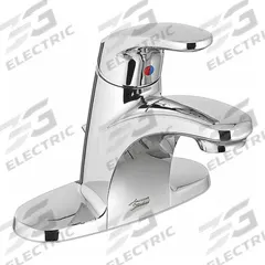 AMERICAN STANDARD Mid Arc Bathroom Faucet: Colony Pro, Metal, Chrome Finish, 0.5 gpm Flow Rate, Arc (MPN 7075055.002). Key specifications — Includes: Metal body with metal lever handle/Pop-Up Hole & Rod; Brand: AMERICAN STANDARD; Series: Colony Pro.
