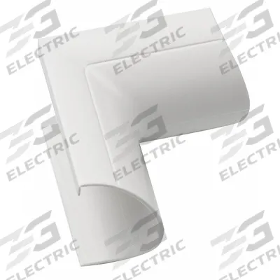 D-LINE 90 Degree Internal Elbow: 1 1/4 in Wd, 1/2 in Ht, Plastic - 90 Degree Elbows for Nonmetallic Single-Channel Raceways