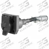CURT Automotive Electrical Adapter: 6-Way Round, 7-Way Blade, Plastic, 9 5/8 in Overall Lg (MPN 57667)