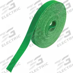 RIP-TIE Hook-and-Loop Cable Tie Roll: 30 ft Lg, 1 in Wd, 38 lb Tensile Strength, Green, Polyester (MPN G-10-030-GN). Key specifications — Color: Green; Material: Polyester; Brand: RIP-TIE.