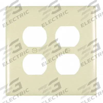 LEGRAND Wall Plate: Duplex Outlet, 2 Gang, Brown - General Purpose Wall Plates