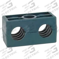 ZSI Vibration-Dampening Beta Clamp: Ribbed Bore, 304 Stainless Steel Clamp, Polypropylene Cushion (MPN T2011S-SS)
