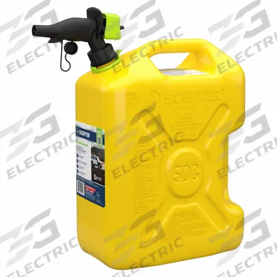 SCEPTER Diesel Can: 5 gal Capacity, Diesel, Polypropylene - Pull-Trigger Plastic Fuel & Gas Cans