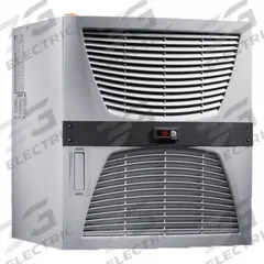 RITTAL Enclosure Cooler: 11,601 BtuH, Indoor Dust-Tight, Cooling Only, 400/460V, 12, Roof Mount (MPN 3320600). Key specifications — Brand: RITTAL; Mounting Type: Roof Mount; Operation Mode: Cooling Only; Operating Voltage: 400/460V.