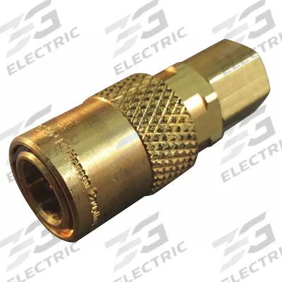 HANSEN Hydraulic Quick Connect Hose Coupling: 3/8 in Coupling Size, Brass - FLO-TEMP Series Hydraulic Quick-Connect Coupling Bodies